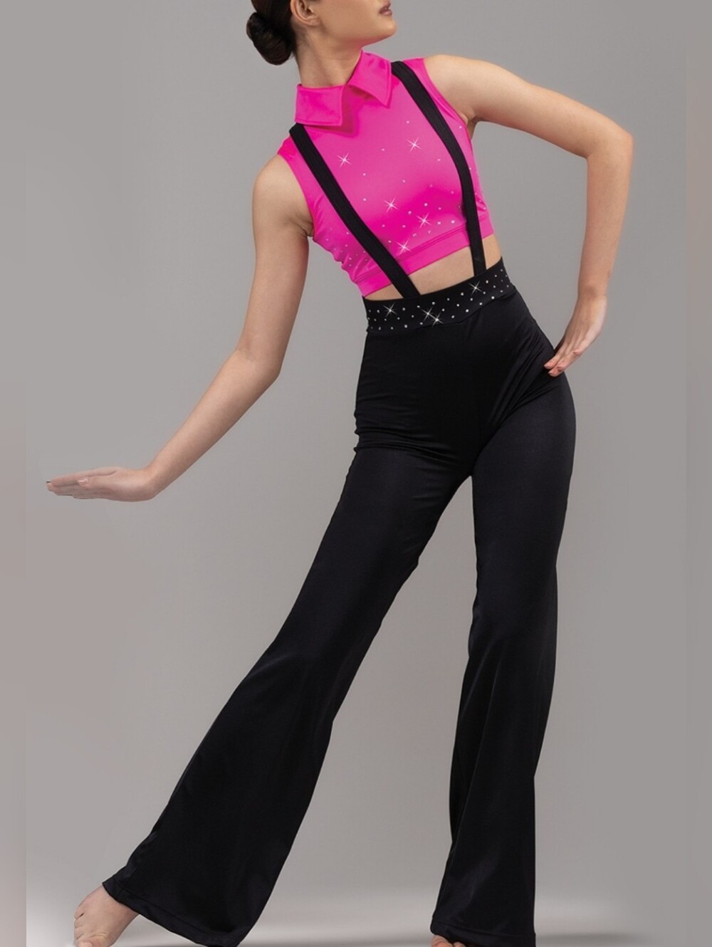 Weissman Showtime Bye Bye Blackbird 14089 Dance Costume Overalls Size XSA